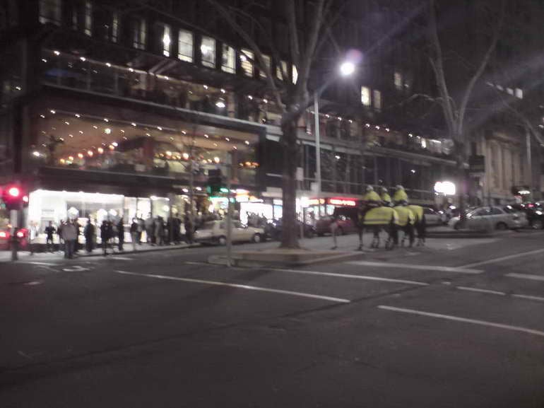 Picture of Mounted Police in front of CQ
