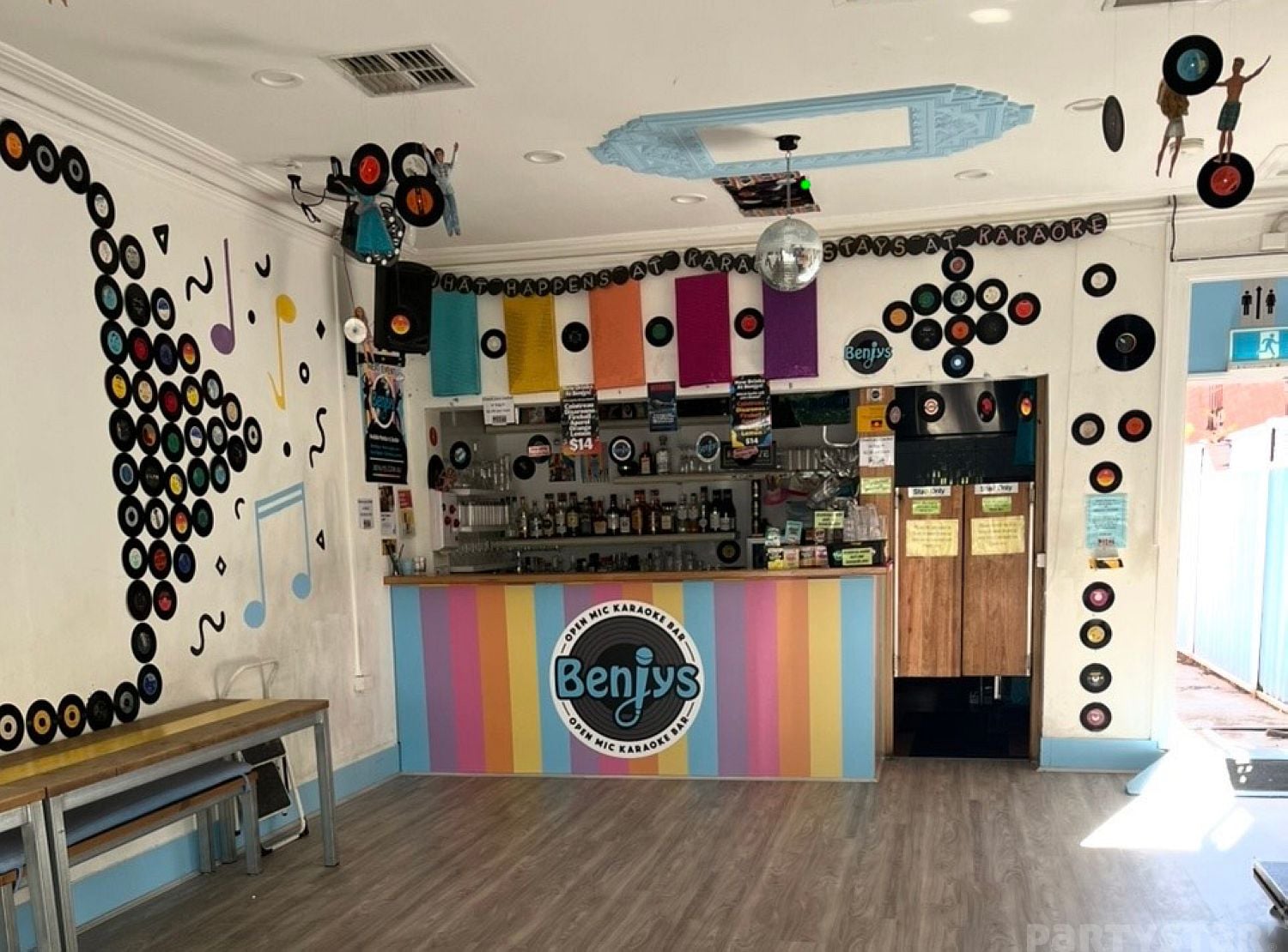 Bar and Beer Garden function space at Benjys Karaoke Bar, Brunswick East, VIC. Photo 1