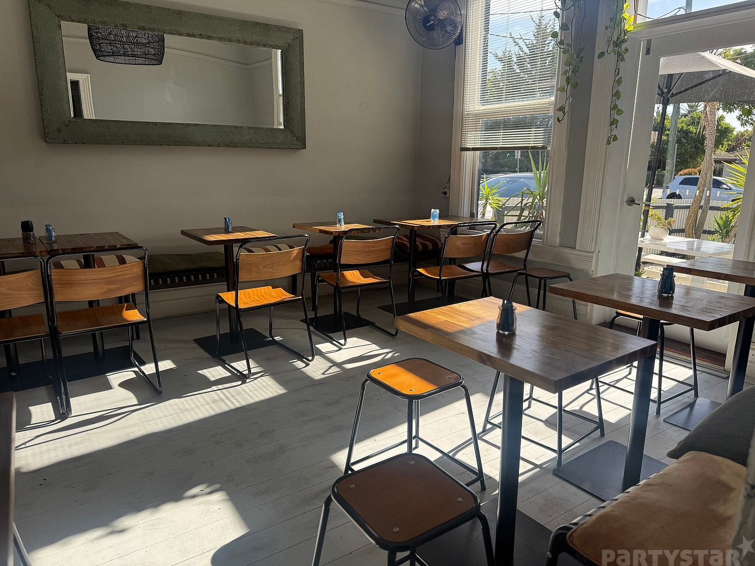 Dining room and courtyard function space at Mother Cafe Caulfield, Caulfield North, VIC. Photo 2