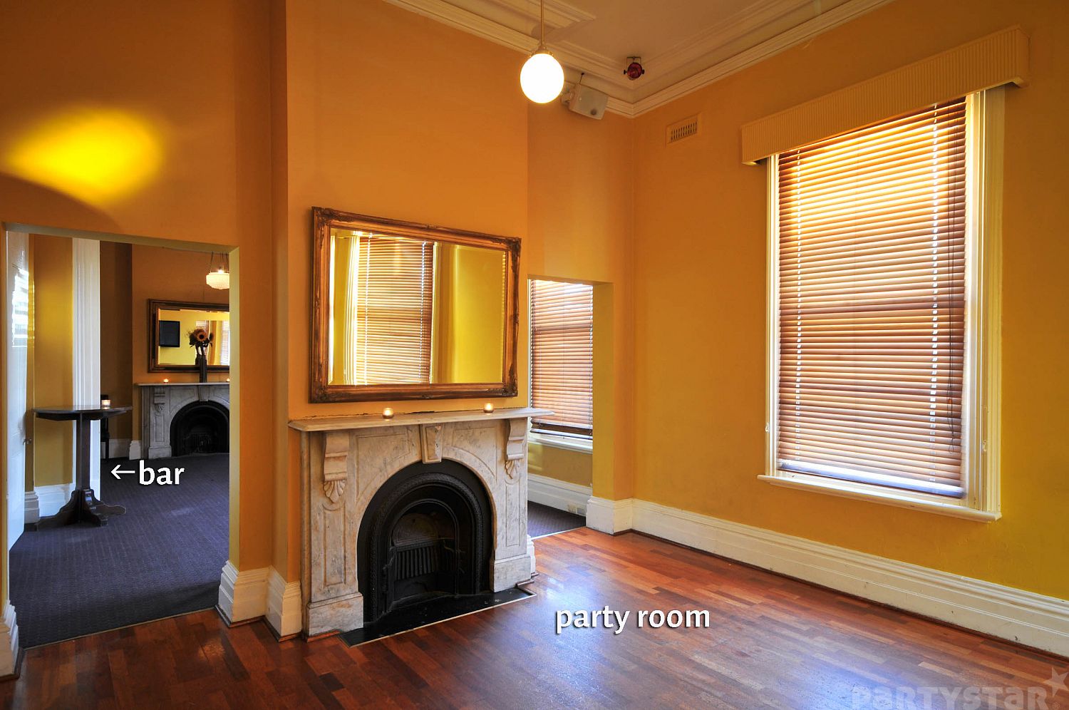 Upstairs Party Room function space at Spread Eagle Hotel, Richmond, VIC. Photo 1